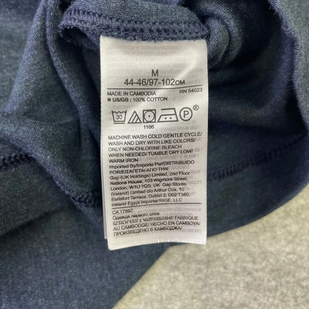 Banana Republic Mens Luxury Touch Performance T-Shirt Navy Blue Heather M